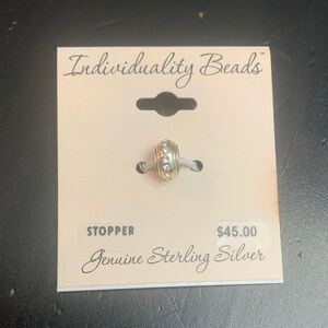Silver Stopper Bracelet Charm